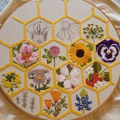 Next up on this giant hoop, Cotton Flower, lavender and the lovely Echinacea???