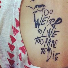 I love this quote, probably I should get it inked. But my parents would just throw me out then. <a class="pintag" href="/explore/tattoos/" title="#tattoos explore Pinterest">#tattoos</a> <a class="pintag" href="/explore/quotes/" title="#quotes explore Pinterest">#quotes</a>