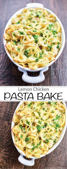 Lemon Chicken Pasta Bake is the perfect casserole for dinner! | <a href="http://www.cookingandbeer.com" rel="nofollow" target="_blank">www.cookingandbee...</a>