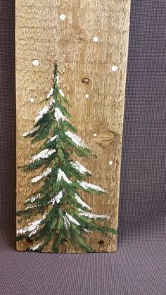 Christmas Winter Reclaimed Wood Pallet Art, Let It Snow, Hand painted Pine tree,Christmas decorations, upcycled shabby chic, GIFTS UNDER 20