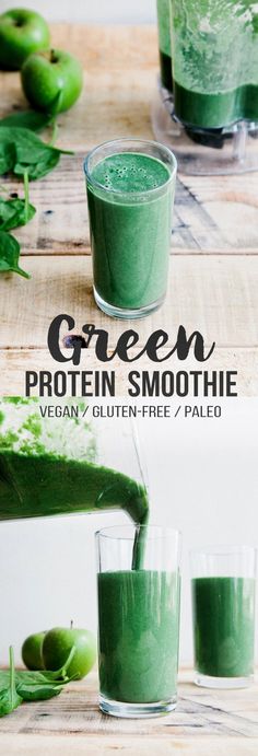 Green Protein Smoothie (Vegan + Paleo)