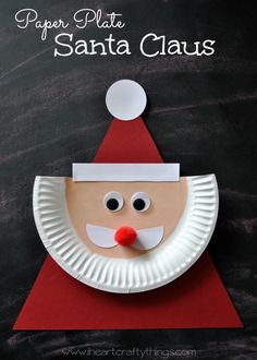 I HEART CRAFTY THINGS: Paper Plate Santa Claus