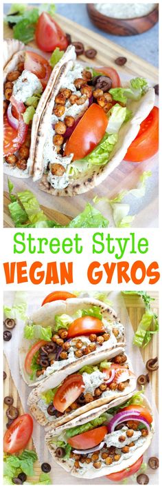 Street Style Vegan Gyros - These delectably delicious gyros are an easy win for the big game. Get messy and dig in! <a href="http://NeuroticMommy.com" rel="nofollow" target="_blank">NeuroticMommy.com</a> <a class="pintag" href="/explore/vegan/" title="#vegan explore Pinterest">#vegan</a> <a class="pintag" href="/explore/healthy/" title="#healthy explore Pinterest">#healthy</a> <a class="pintag searchlink" data-query="%23superbowl" data-type="hashtag" href="/search/?q=%23superbowl&rs=hashtag" rel="nofollow" title="#superbowl search Pinterest">#superbowl</a>