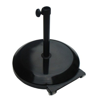 Phat Tommy Free Standing Steel Umbrella Stand with Wheels Color: Black Umbrella Stand