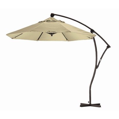 9' Cantilever Market Umbrella Fabric: Sunbrella A Antique Beige Cantilever Market Umbrella