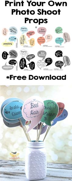 Printable Photo Booth Props for a Graduation Party ~ Free Download~ Print, cut & tape