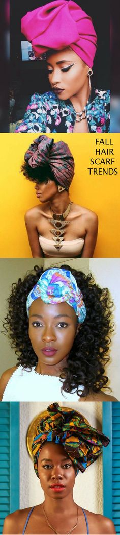 Fall 2016 natural hair scarf trends for African women