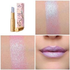 NEW! Too Faced La Creme Lipstick UNICORN TEARS Iridescent Blue/Pink Shimmer $34.98