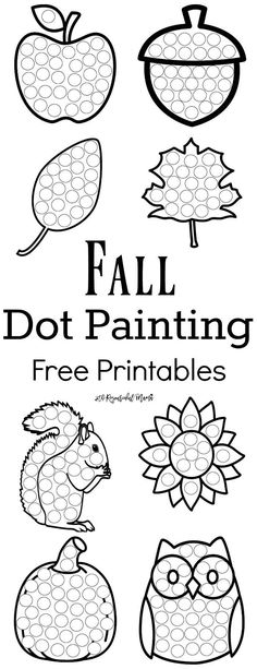 These Fall Dot Painting worksheets are a fun mess free painting activity for???