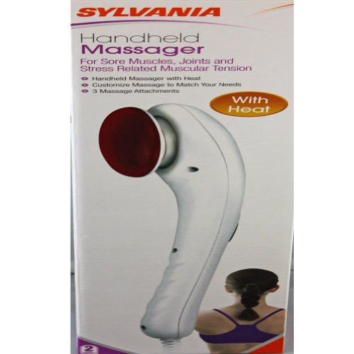 Sylvania Handheld Massager -With Heat Back Massager With Heat