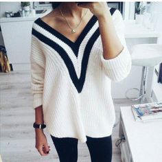 ChicNova Deep V Sweater