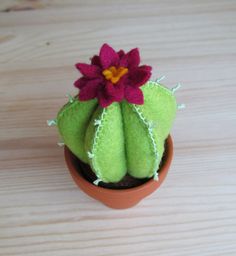 Little Felt Cactus by StayTrueEmbroidery on Etsy