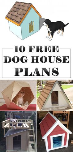 Totally free dog house plans that you can easily build for your dog.