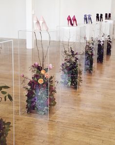 Putnam &amp; Putnam floral design for launch of Chloe Gosselin shoe line for FW14 fashion week.