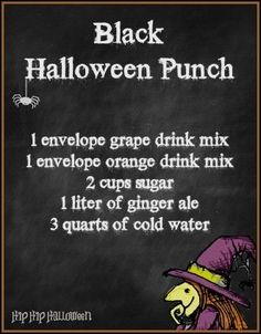 Black Halloween Punch Recipe - Tutorial on serving it over dry ice!