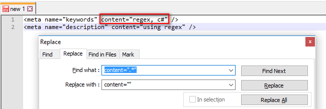 regex replace