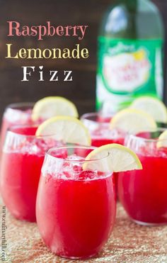 Make Raspberry Lemonade Fizz the "signature drink" at your next party! It only takes 3 ingredients and everything can be made ahead. Kid-friendly too!