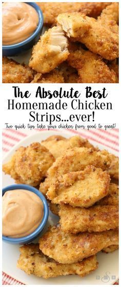 The BEST Homemade Chicken Strips Ever - Butter With A Side of Bread