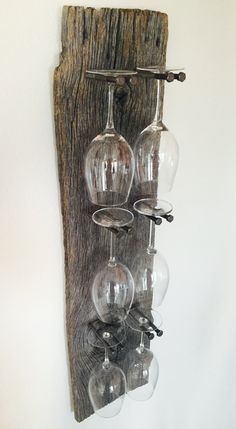 Reclaimed Wood Industrial Wine 8-Glass Rack by WeAreDesignEvolution on Etsy <a href="https://www.etsy.com/listing/248863374/reclaimed-wood-industrial-wine-8-glass" rel="nofollow" target="_blank">www.etsy.com/...</a>