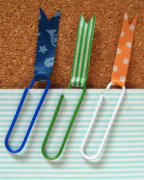 washi tape paper clips photo