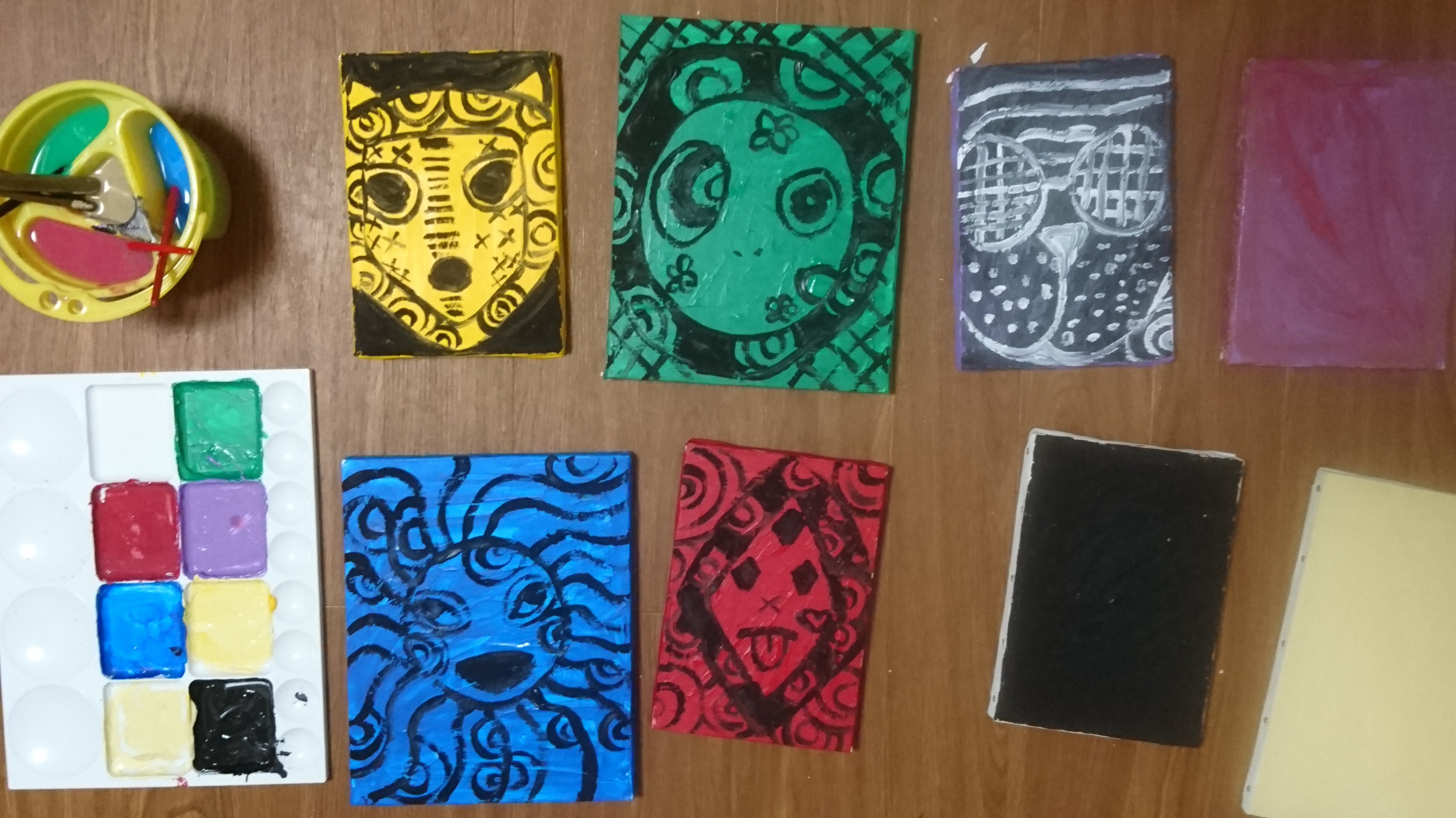 5 Masks / [仮面 叢] 5枚 - 伊藤洋子の美術