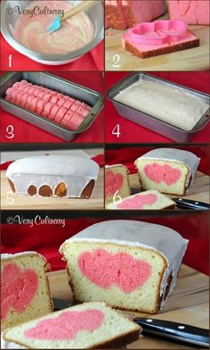 Valentine's Day Peek-A-Boo Pound Cake -- Hello there little heart! I LOVE you! | Recipe by <a href="http://veryculinary.com" rel="nofollow" target="_blank">veryculinary.com</a>