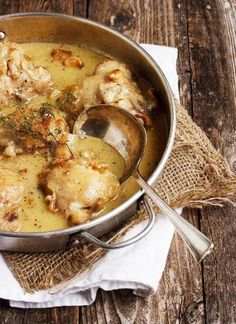 French Canadian Rustic Chicken with Garlic Gravy Recipe