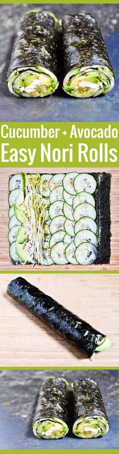 Maki-style nori roll, super easy to assemble, and a great home for all kinds of ingredients. The perfect quick grain-free lunch!