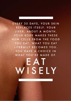 eat wisely - you are what you eat. Motivational quotes on health, fitness