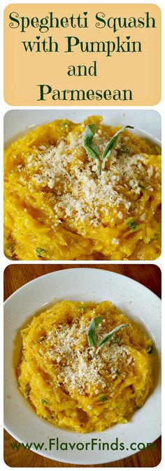 Spaghetti Squash with Pumpkin and Parmesan fall recipes, healthy recipes, diet???