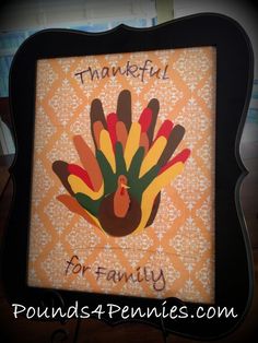 Thanksgiving Art Craft for the Entire Family. Love this idea! <a class="pintag" href="/explore/Thanksgiving/" title="#Thanksgiving explore Pinterest">#Thanksgiving</a> <a class="pintag" href="/explore/craft/" title="#craft explore Pinterest">#craft</a>
