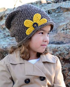 CROCHET PATTERN Pretty Petals Slouchy hat with by TheHatandI
