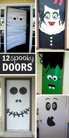 halloween door ideas- easy way to decorate for Halloween