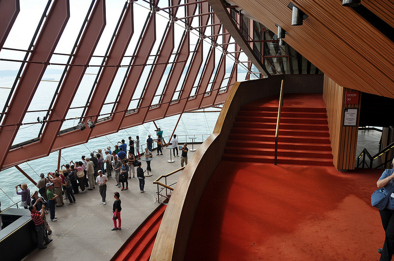 Visitors are shooting camera in Opera House