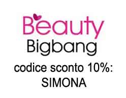 Codice sconto 10% su BeautyBigBang: SIMONA