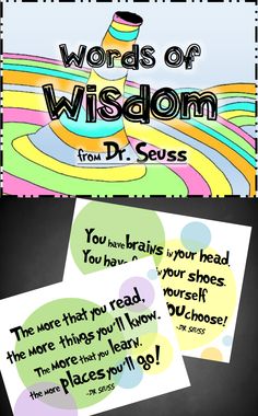 &quot;Oh, the Places You&#39;ll Go&quot; Posters Super cute posters with inspirational Dr. Seuss quotes - 5 popular quotes in all. $