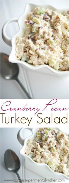 Cranberry Pecan Turkey Salad - Turn your leftover Thanksgiving turkey into a new Fall favorite sandwich by adding sweet cranberries and savory pecans.