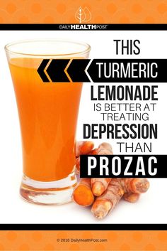 This Turmeric Lemonade Is Better At Treating Depression Than Prozac via /dailyhealthpost/ | <a href="http://dailyhealthpost.com/turmeric-lemonade-to-treat-depression/" rel="nofollow" target="_blank">dailyhealthpost.c...</a>