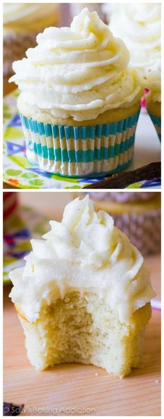 Very Vanilla Cupcakes: My favorite homemade very vanilla cupcake recipe. Ditch that boxed mix, these are 1000% better!