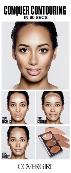 COVERGIRL shows you how to contour your face in 60 seconds! Follow COVERGIRL???S step-by-step contouring tutorial using our truBLEND Contour Palette and learn to highlight, contour and bronze your face in 60 seconds. Great for beginners! Follow this simple contouring guide and learn to contour like a pro.