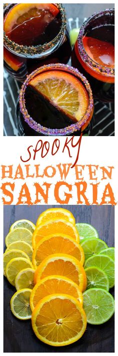 Halloween Sangria. Perfect to make for any Halloween party!