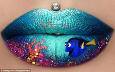 Finding Dory: Jazmina Daniel, also known as Miss Jazmina D on Instagram , has shot to fame for her incredible lip art skills