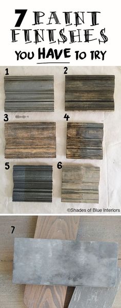 7 Paint Finishes You HAVE to Try- how to to achieve these weathered, gray finishes using 3 basic techniques.