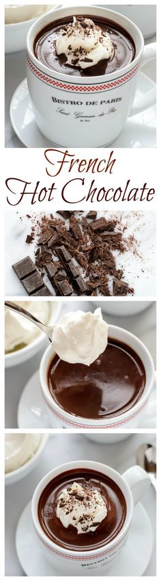 French Hot Chocolate. An easy recipe for dark hot chocolate that tastes just the???
