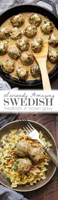 Seriously Amazing Swedish Meatballs in Brown Gravy - hearty and comforting meatballs in the most delicious brown gravy ever! <a class="pintag searchlink" data-query="%23swedishmeatballs" data-type="hashtag" href="/search/?q=%23swedishmeatballs&rs=hashtag" rel="nofollow" title="#swedishmeatballs search Pinterest">#swedishmeatballs</a> <a class="pintag searchlink" data-query="%23browngravy" data-type="hashtag" href="/search/?q=%23browngravy&rs=hashtag" rel="nofollow" title="#browngravy search Pinterest">#browngravy</a> <a class="pintag searchlink" data-query="%23meatballs" data-type="hashtag" href="/search/?q=%23meatballs&rs=hashtag" rel="nofollow" title="#meatballs search Pinterest">#meatballs</a> | <a href="http://Littlespicejar.com" rel="nofollow" target="_blank">Littlespicejar.com</a>
