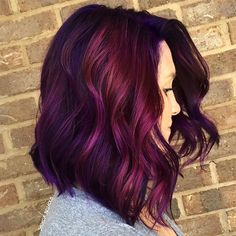 Purple and magenta hair color