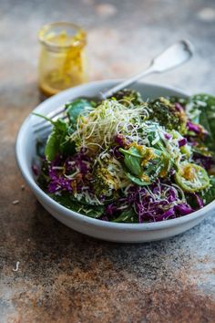 Roasted Broccoli And Coconut Salad With Turmeric Dressing