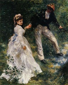 Pierre-Auguste Renoir (French 1841??919) [Impressionism] The Promenade, 1876.