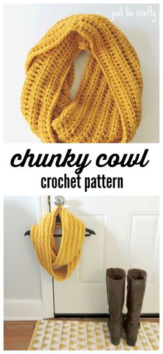 I love this Free Crochet Pattern! Chunky Crochet Cowl - Infinity scarf!
