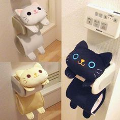Cat Toilet Paper Holder Roll Storage Cover / Black Tiger Kitty / Fluffy Kawaii <a class="pintag searchlink" data-query="%23Meiho" data-type="hashtag" href="/search/?q=%23Meiho&rs=hashtag" rel="nofollow" title="#Meiho search Pinterest">#Meiho</a>